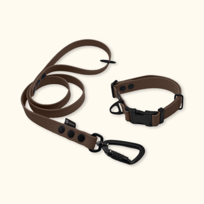 Endurance Set: obojek Park + vodítko Peak: Hnědý